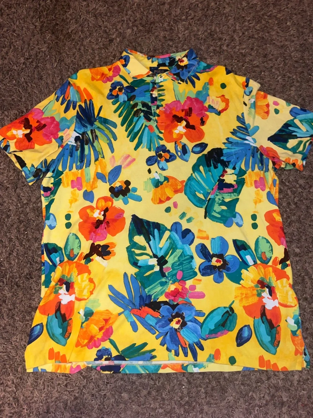 Ralph Lauren Yellow Floral Tropical One-Piece